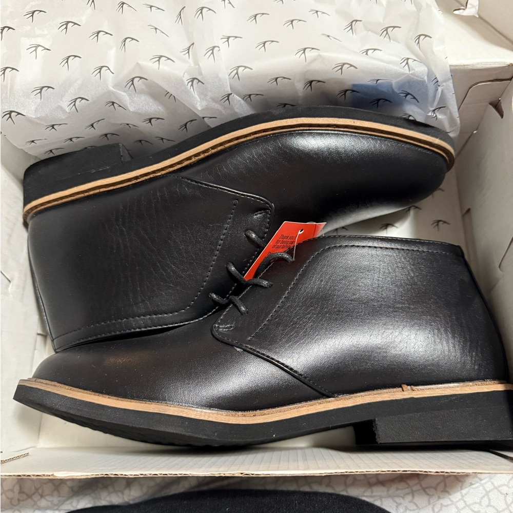 Deer Stags Black Dress Shoes for Kids